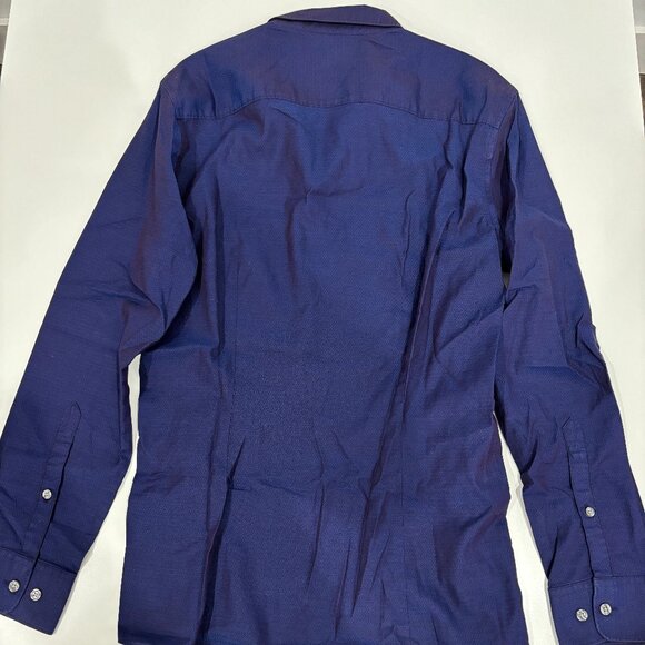 Perry Ellis Men's Blue/Purple Dress Shirt | Size Medium - Picture 2 of 2